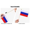 HSQCEZ 12Pcs Small Russia Flags on Wooden Stick Mini Russians