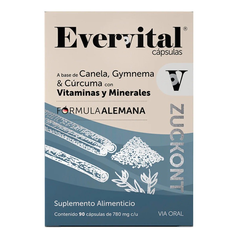 Everwital Zuckont – 90 Cápsulas de Suplemento para Control Glucémico