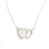 Avnis Collar con forma de corazón de piedras lunares, plata