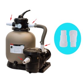 Jzenol swimming pool filtration pump hose adapter universal 1 1/4 "-1/2" thread 1.5 "connector compatible with Hayward SPX1091Z7/SPX1091Z4 hose adapter PVC 417-6060 (set of 2)