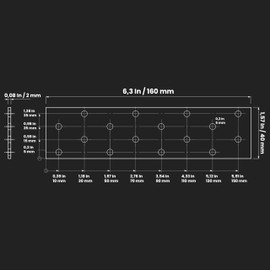 Repa Market Heavy Duty Metal Bracket Mending Plate - 6.29" x 1.57" Inch / Pack of 12 - Steel Shelf Brackets - Perforated Sheets for Home Improvement Flat Wall Mounting Plates for Wood Beam 6" x 1.50"