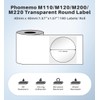 Phomemo Round Transparent Labels, Compatible with M220 M250 M221 M120
