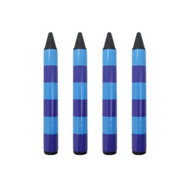ASVP Shop Striped Jumbo Black Crayons - For Your Steve Josh Handy Dandy Notebooks (Blue Striped - Pack of 4)
