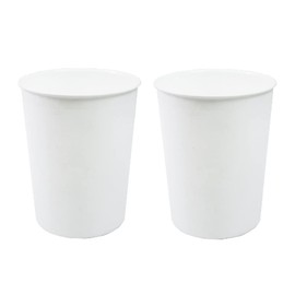 JVL Quality Vibrance White Lightweight Plastic Waste Paper Basket Bin, Set of 2