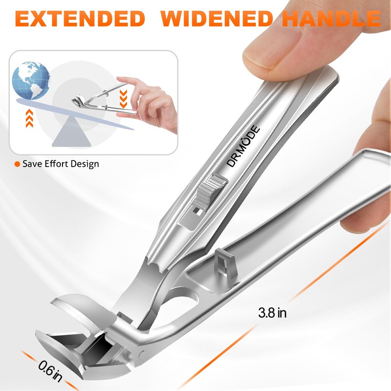 Toenail Clippers for Seniors Thick Toenails, Upgrade Angled Head Large