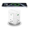 ANNQUAN 3.15" Pop Up Countertop Outlet Wireless Charger 65W USB