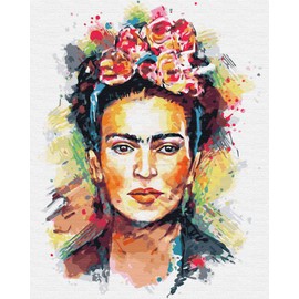 Artnapi Paint by Numbers Adults without Frame | DIY Hand Painted | Frida Kahlo Decoupage | Kit for Beginners and Adults | Set Including Acrylic Paints & Brush | 40 x 50 cm Canvas