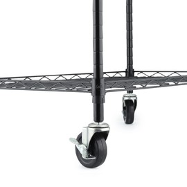 Caster Wheels for Organization & Storage Shelving, Set of 4, Casters for Metal Shelf Organizer, Replace Wire Rack Shelf Clothing Rack Leveling Feet or Plastic Wheel