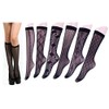 Toptim Womens Knee High Patterned Trouser Socks Dress Socks (Black