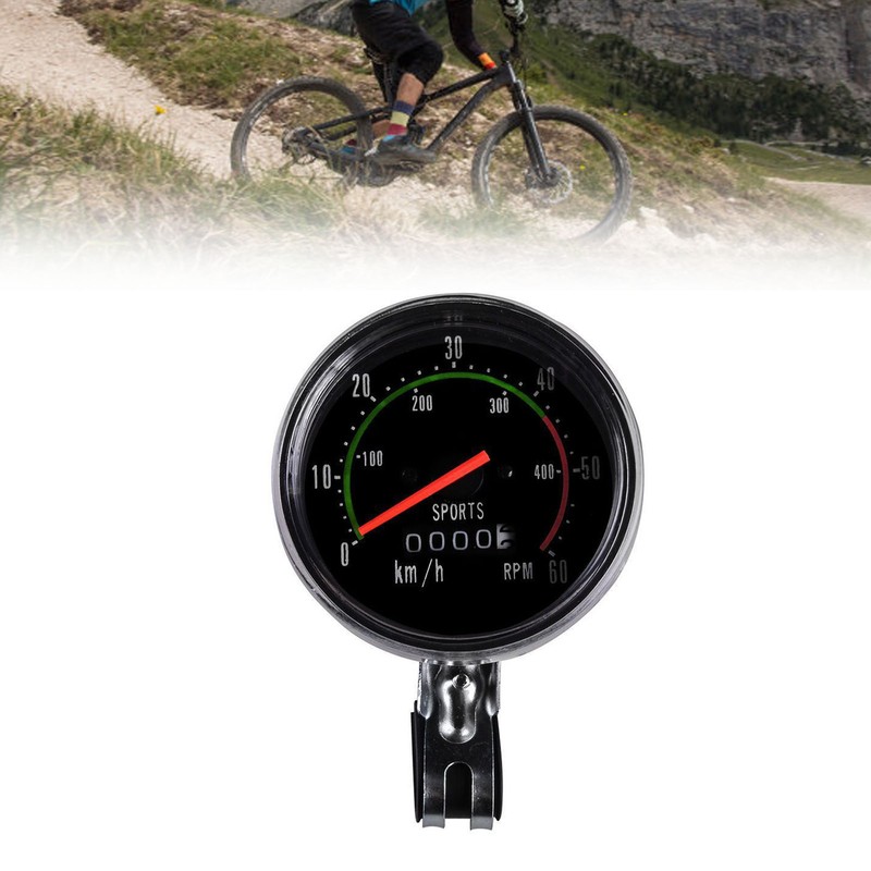 Cycle Mechanical Speedometer Accurate Universal Round Cycling Odometer for 26
