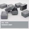 SKIR'CO Fence Post Caps, Rectangular Grey Plastic Caps, 40 x