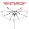 GLDDFDG 10ft 8 Ribs Patio Umbrella Canopy, Taupe, Heavy-Duty Polyester