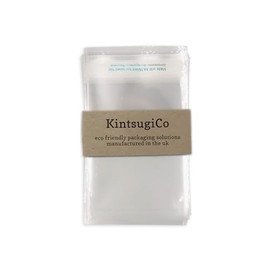 KintsugiCo C7 85mm x 115mm [3.3 x 4.5 inches] Mini Small Clear Self Seal Bioderadable Cellophane Favour Bags [Pack of 50], GBIOC7