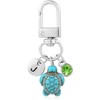 Doraler Travel Turtle Keyring With Birthstone, Travel Turtle Keychain,Safe Handbag