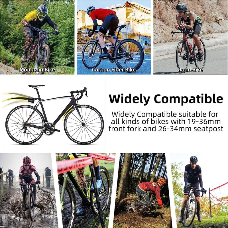 Bike Mudguard Set Adjustable Full Cover Thicken Widen Bicycle Fenders