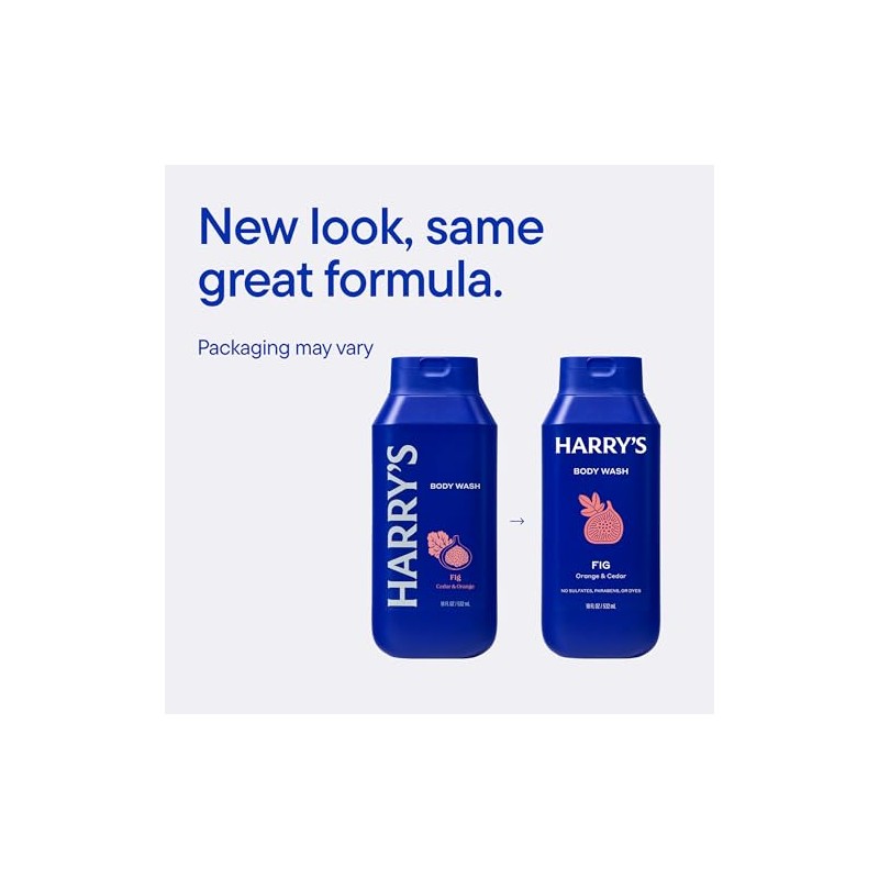 Harry's Men's Body Wash Shower Gel, Fig Scent, 18 oz,