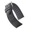 Soft Perforated Leather Watch Band with Quick Release Spring Bars