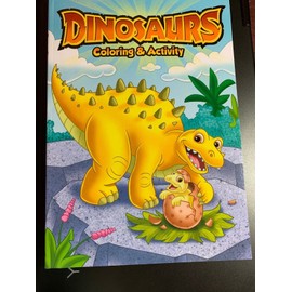 DINOSAURS COLORING & ACTIVITY BOOK CHILDREN KIDS NEW STEGOSAURUS Dinosaur