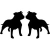 Staffy Staffordshire Bull Terrier Dog Car Van Window Bike Stickers
