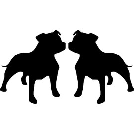 Staffy Staffordshire Bull Terrier Dog Car Van Window Bike Stickers SBD11