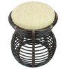 Milan Handmade Natural Rattan Wicker Ottoman Stool Vanity Bedroom Fully