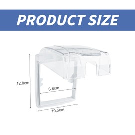 Doorbell Socket Rain Cover, Transparent Doorbell Cover, Plastics, Waterproof Cover for Doorbell Push Wireless Bell Push Outdoor Doorbell 13 x 11 x 7 cm