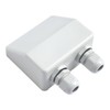 Waterproof double cable entry gland for motorhomes, campers, caravans, boats,