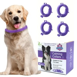 8 Piezas Collar Calmante para Perros Ajustable,Antiestres para Perros Impermeable y Duradero,Tecnología de Feromonas Naturales,Collares Relajantes ajustable para Todas las Razas,Efecto Hasta 30 Días