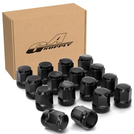 GAsupply Genuine Honda Car Wheel Nuts M12 x P1.5 Spherical Seat 19HEX Length 25mm Steel Short Lug Nuts Set of 16 Black