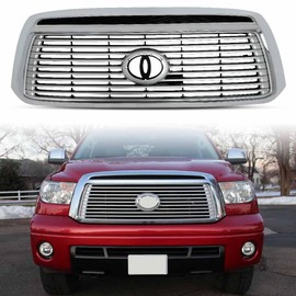 JENEROUMAN Chromed Front Upper Bumper Grille Assembly Compatible With 2010-2013 Toyota Tundra Replacement (Chromed)