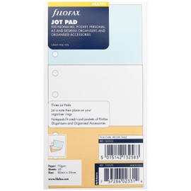 Filofax Mini Jot Pads - White/ Blue/ Salmon