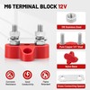 RED WOLF 12V 100A Power Distibution Block 1/4" Dual Stud
