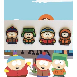 Handmade South Park Perler Sprites Full Set / Potty Mouth Perler Beads / Handmade