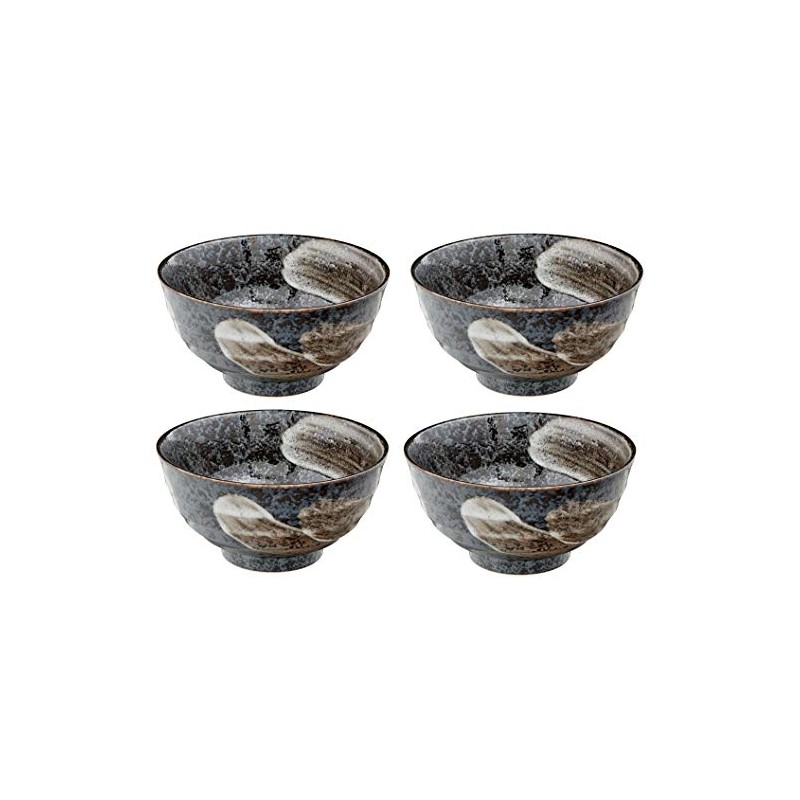 Set of 4 Japanese soup bowls TENMOKU Japanese soup bowl