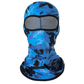 UK-UNIQUE Balaclava Face Mask - Breathable Lightweight Ski Motorcycle Helmet Racing Cycling Multi-Purpose Balaclavas - Unisex Men Women Kids Boys Girls (Camo Black/Blue)