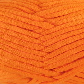 JubileeYarn Cotton Candies Yarn - Beginner Cotton Nylon Blend - Crochet H-8 or Knitting US 9/5.5mm - Worsted Weight with Easy to See Stitches - Tangerine Tango - 2 Skeins