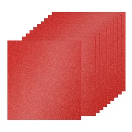 PATIKIL 10Sheets Bright Red Glitter Cardstock Paper, 12 x 12 in 250gsm Square Premium Sparkly Paper Craft Cardstock Paper for Scrapbook Card Making DIY Art Projects Wedding Party