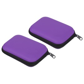PATIKIL Dart Case, 2 Pack Multi-Functional EVA Darts Carrying Storage with Mesh Pockets, Purple