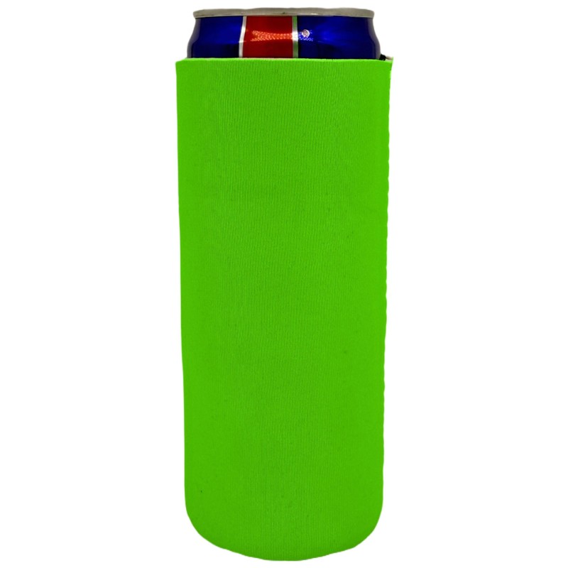 Blank Magnetic Slim Can Coolie (Bright Green, 2 Pack)