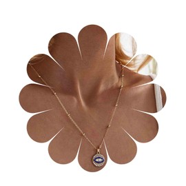 Inilbran Boho Crystal Sapphire Evil Eye Choker Necklace Blue Crystal Demon Eye Necklace Choker Vintage Rhinestone Evil Eye Necklace Bling Cz Crystal Protection Necklace Chain Jewelry for Women