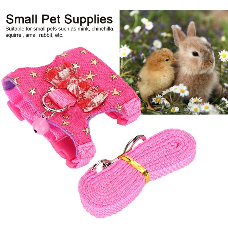 Hamster Harness, Adjustable Walking Vest Set Lead Leash Walking Harness