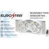 EUROSTAR Twin Window Fan, White, 37"