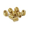 1/4"-20 Threaded Insert for Hard-Wood, Brass Knife Thread Inserts, 1/4"-20