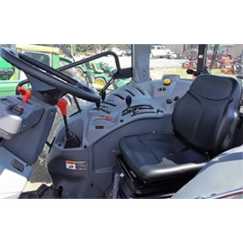 Durafit Seat Covers, KU11 Solid Gray Leatherette for KUBOTA Tractors M6040, M7040 and M8540 Narrow Body only M9060 and M108 Low Profile