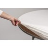 Kwik-Covers 72" Round Fitted Plastic Table Covers, Bundle of 5