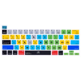 WYGCH Premiere Pro CC Silicone Shortcuts Keyboard Cover Skin for MacBook Pro 16 inch A2141 2019 2020 Pro 13.3 inch A2338 M1/A2251/A2289 with Touch Bar and Touch ID US Version