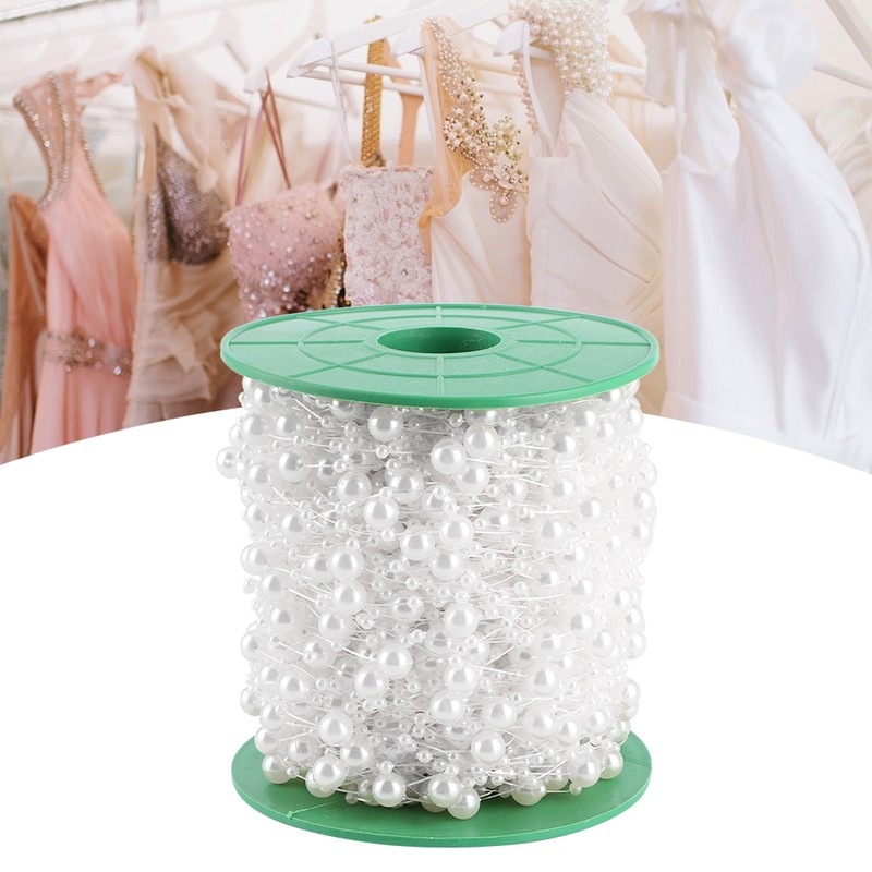 Faux Pearl Bead String Artificial Beading Accessories DIY Bouquet Clothes