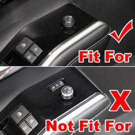 ruihe 4pc Carbon Fiber Color Automobile Door Window Control Panel Cover Trim Fit for Toyota Highlander 2020 2021 2022 2023 2024 2025 North American Version