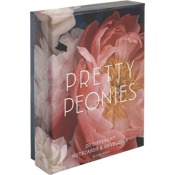 Pretty Peonies: 20 Different Notecards and Envelopes (Floral Stationery Set, Flower Photography Notecards)