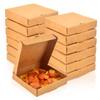 WANGDEFA 50 Pack Kraft Small Pizza Boxes Mini Pizza Boxes